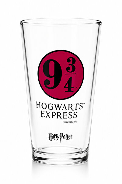 ZURİ DESİGN 3'lü Harry Potter Baskılı Cam Bardak Seti Hogwarts Temalı Şeffaf Tasarım Günlük Kullanım 570 cc Kutulu Gönderim