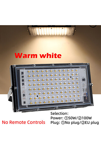Choice4 50W No plug Warm light 50W 100W LED Floodlight IP65 Waterproof AC 220...