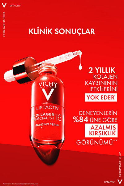 Vichy Tüm Cilt Tipleri İçin Kırışıklık Karşıtı Bakım Seti: Collagen 16 Bonding Serum 30ml&Güneş Kremi 15ml