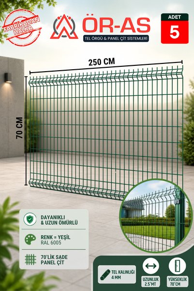 ÖR-AS TEL ÖRGÜ & PANEL ÇİT SİSTEMLERİ Ör-As Tel Bahçe Teli Panel Çit 70 cm x ...