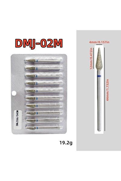 Choice 02M 10Pcs/set Diamond Nail Drill Bit Set Nail Diamond Milling Cutter f...