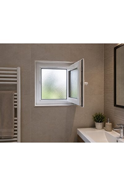Fortline fereastra termopan 50x50 cm , pentru baie, pvc geam mat alb.