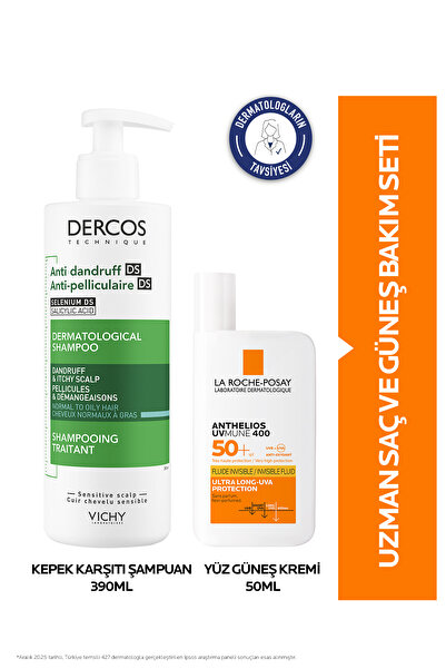 La Roche Posay Uzman Saç ve Güneş Bakım Seti: Anthelios Yüz Güneş Kremi 50 Ml...