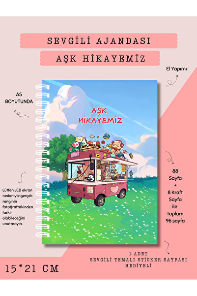 Else Craft Sevgili Ajandası - Aşk Hikayemiz Çiftler İçin -Özel Planner | Anıl...