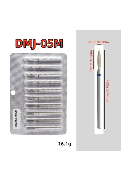 Choice6 05M 10Pcs/set Diamond Nail Drill Bit Set Nail Diamond Milling Cutter ...