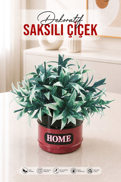 naturelove 2'li Vella Dekoratif Yapay Çiçek Seti - Home Saksılı Balkon Salon ...