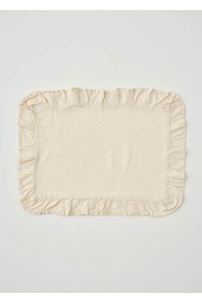 Bella Maison %100 Pamuk Elegance Fırfırlı Amerikan Servis Ekru (35x45 cm)