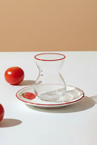 Rakle x Bengi Kurtcebe Pomodoro Stoneware 8 Parça Çay Seti 140 cc