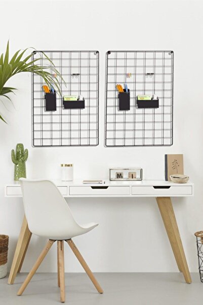 Roomie Home Wire Board 40X60 Black (4 Mini Pegs, 2 Steel Clamps Are Our Gift)