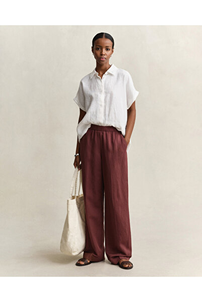 Gant Kadın Kahverengi Relaxed Fit Pantolon