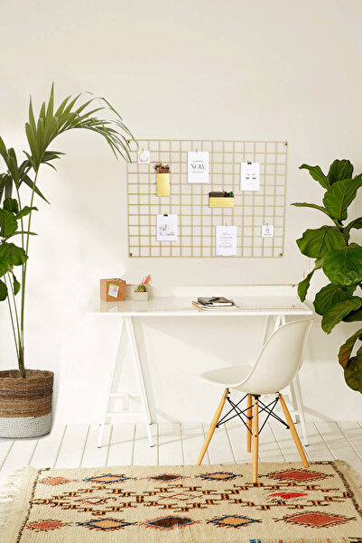 Roomie Home Tel Pano 60x80 Gold ( 4 Adet Mini Mandal ,2 Adet Çelik Kıskaç Hed...