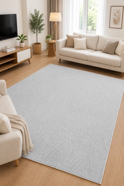 ferahome Yıkanabilir pamuklu İskandinav Tarzı Premium Puffy Peluş Yolluk – Sa...