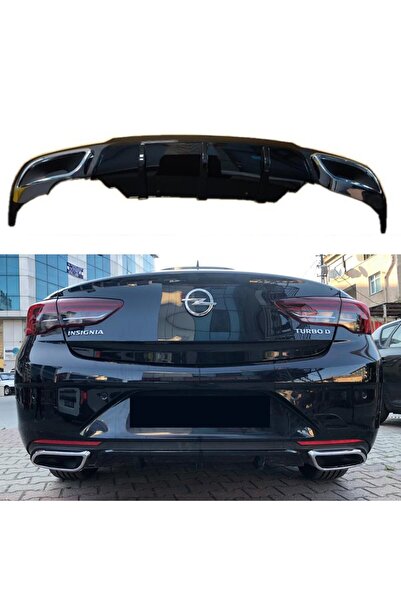Universal Opel İnsignia Arka Tampon Difüzörü Parlak Siyah 2017 Sonrası