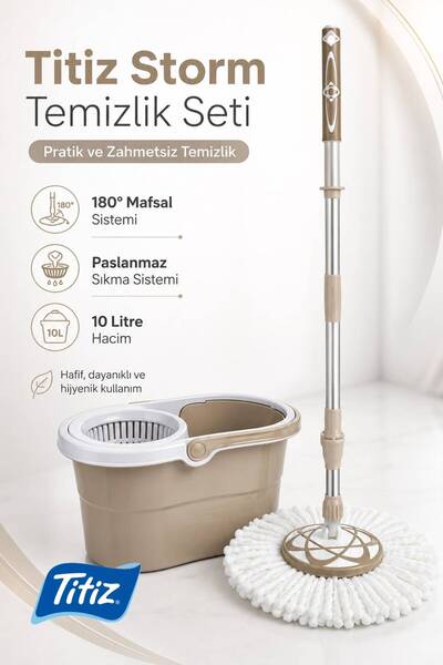 Titiz Storm Yeni Nesil Kovalı Vileda Paspas  Dönerli Mop