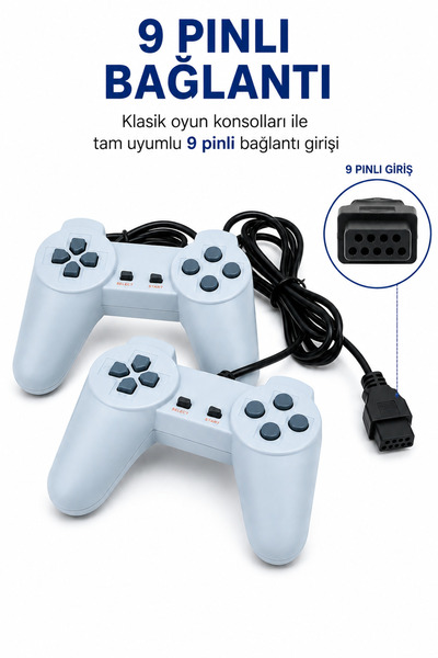 JOYCOR 9 pinli Atari Kolu İnce Jacklı 2 li Set