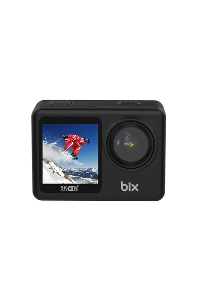 Bix Nexa 1 Wi-Fi 5K 30FPS Aksiyon Kamerası 50 MP Çift Ekran Geniş Açılı ve EI...