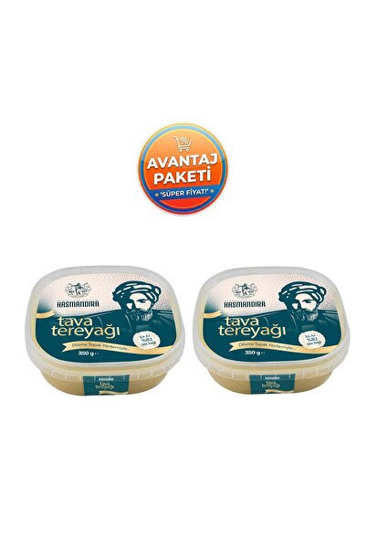 Hasmandıra Dövme Topak Tava Tereyağı 350 g x 2 Adet (%82 Süt Yağı İkili Paket)