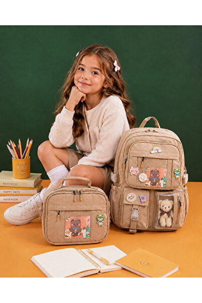BURUNİ 2-Piece Backpack-School Bag Combination Set Large Volume and Matching ...