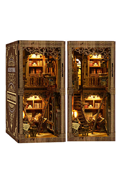 ZINKOO Puzzle 3D Book Nook, Zinkoo, Antique Book Collection Room, cotor de ca...