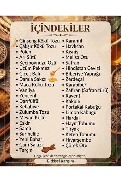 Herşeyi Kolay Ginseng Çakşır Otu Demir Dikeni Propolis Polen Mesir Atom Güç Macunu Bitkisel Macun 420gr