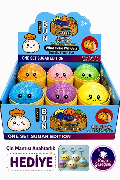 Rüya Gezegeni BUN SQUEEZE ME ! Gizemli Paket Renkli SİMLİ Büyük Çin Mantısı O...