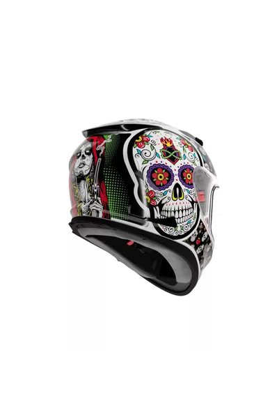 Shiro Fullface 3179 SH-605sv SHADOW SKULLCANDY Sun Vizor (Güneş Gözlüklü) Motosiklet Kaskı 2XL