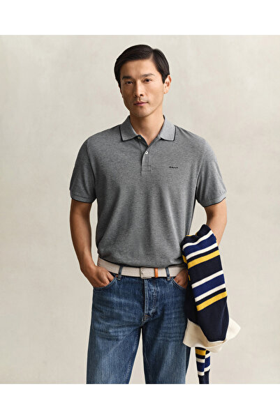 Gant Erkek Lacivert Regular Fit Polo Yaka T-Shirt
