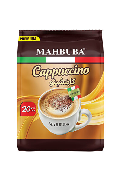 Mahbuba Çikolata Soslu Bol Köpüklü Granule Cappuccino Hazır Kahve 20x25gr
