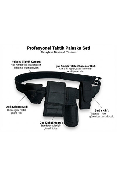 a+ aksoy tactical Özel Güvenlik Kemer Palaska Seti