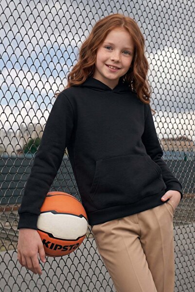Fulla Moda 3 Thread Kangaroo Pocket Hooded Unisex Kids Sweatshirt