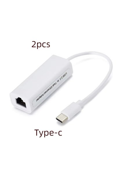 choice2 Type c 2pcs USB to RJ45 Ethernet Cable Splitter Extend Adapter Micro ...