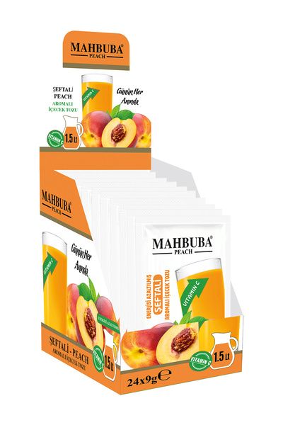 Mahbuba Şeftali Aromalı Soğuk Toz Içecek 24x9gr