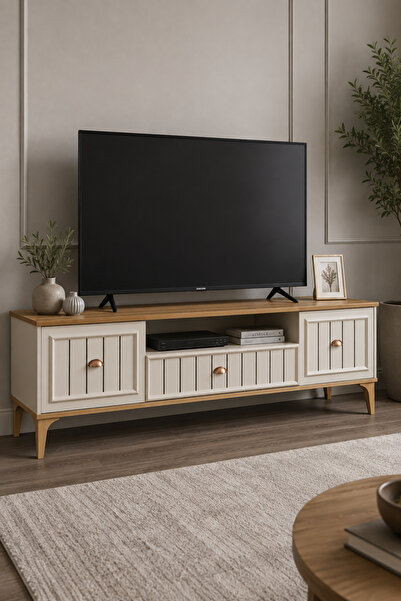 Enluso Bella Lcd Tv Sehpa Table Top ( Krem) - 200