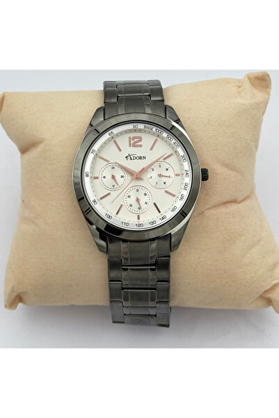 Adorn Watches Adorn Silver Chronomaster Men’s Multifunction Watch – White Dia...