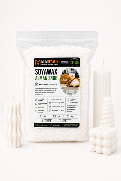 MUMTEDARİK Alman Soya Wax Flake Yaprak Beyaz 1 KG