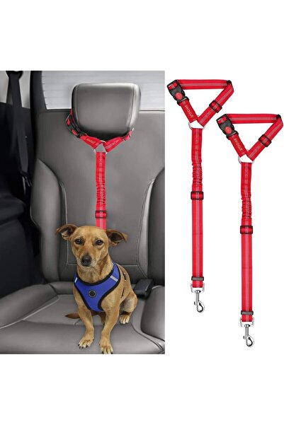 mucize Bwogue 2 Pack Dog Cat Safety Seat Belt Strap Car Headrest Restraint Ad...
