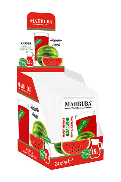 Mahbuba Karpuz Aromalı Soğuk Toz İçecek 24x9gr