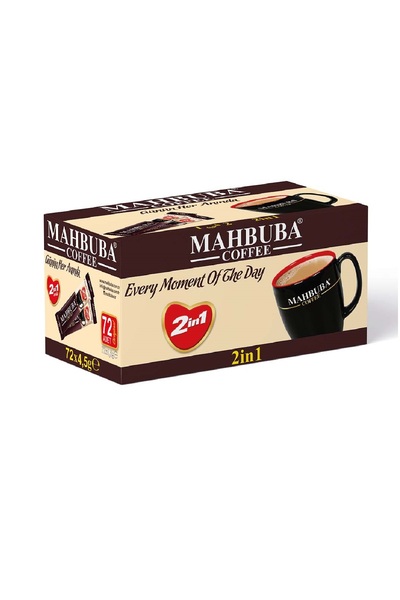 Mahbuba 2si1 Arada Şekersiz 72x4,5gr Mini Küçük Boy İkramlık Otobüs Hazır Kah...