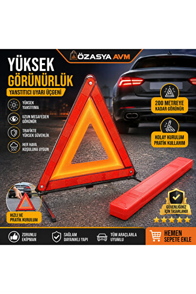Özasya AVM Katlanabilir Üçgen Acil Durum Reflektörü