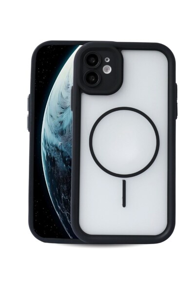 Vissona iPhone 12 Kılıf – Kamera Korumalı – MagSafe Uyumlu – Siyah Renk – Mat...