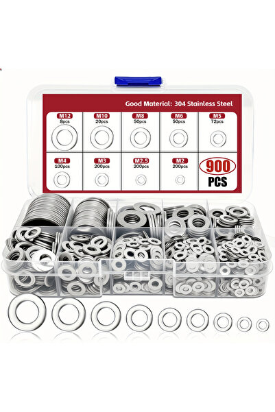 Choice 900pcs 900 - Piece 304 Stainless Steel Washer Set, Made of Durable Mat...