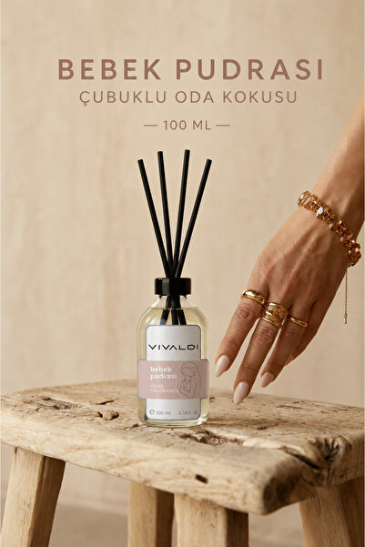 Vivaldi Home Bebek Pudrası Çubuklu Oda Kokusu 100 ml, Temiz ve Yumuşak Koku, ...