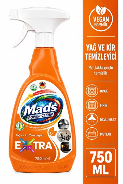 Mads Power Clean Yağ Kir ve Kireç Çözücü 750 Ml
