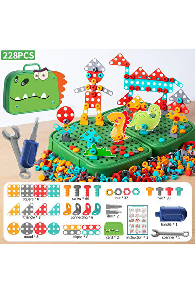 Choice 228pcs 230pcs/228pcs Children DIY Tool Toys Set Electric Drill Screw N...
