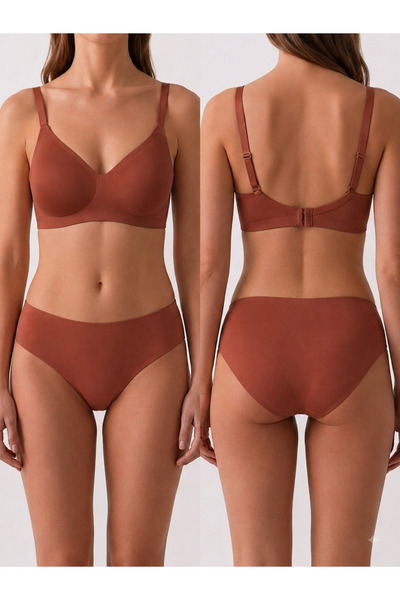 daniella Laser Cut Seamless Underwire-Free Bra and Panties 2-Piece Set
