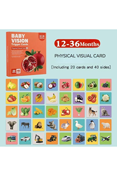 choice2 بطاقات تحفيز البصر للأطفال من 12-36 شهرًا، لعبة تعليمية مبكرة، كتاب ت...