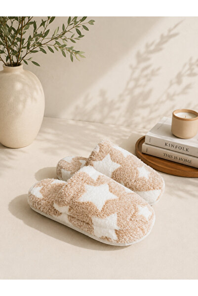 Behtah Kundura Fluffy Silent Sole Starry Women's House Slippers