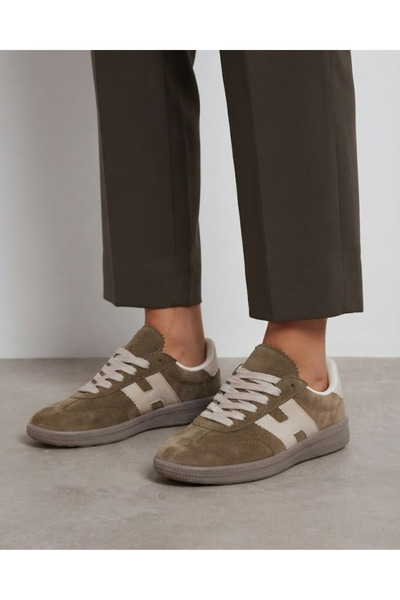 Enes Ayakkabıcılık Women's Gum Sole Suede Lace-Up Sneaker Women's Sports Shoes