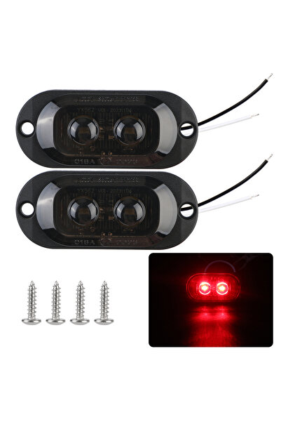Choice Black red 12V-24V Trailer Marker Lights Car-Styling 2pcs Car Side Lamp...
