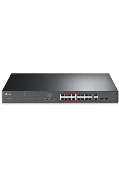 TP-LINK Switch TL-SL1218MP Gbit PoE 16x 10/100+2 Combo SFP, 192W